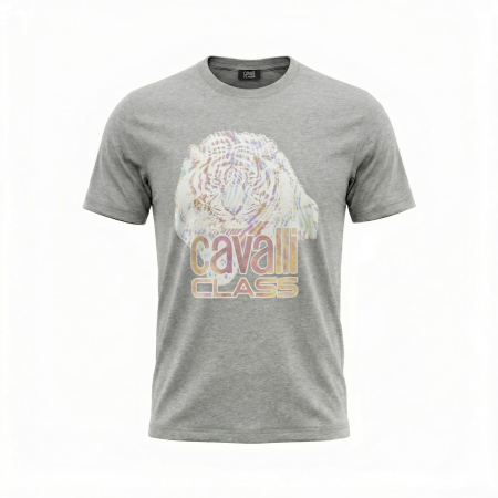Tricouri - Tricou barbati Cavalli Class gri model CA-36805