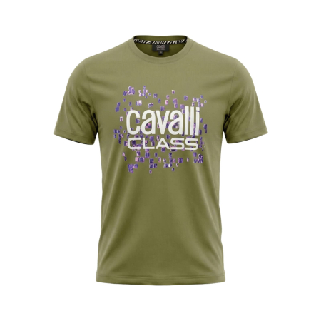 Tricouri - Tricou barbati Cavalli Class verde model CA-36819