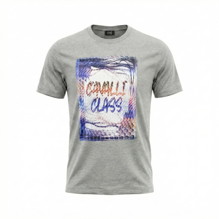 Tricouri - Tricou barbati Cavalli Class gri model CA-37160
