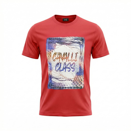 Tricouri - Tricou barbati Cavalli Class rosu model CA-37904