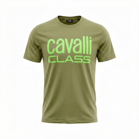 Tricouri - Tricou barbati Cavalli Class verde model CA-38191