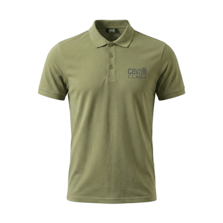 Tricouri polo - Tricou polo barbati Cavalli Class verde model CA-30267