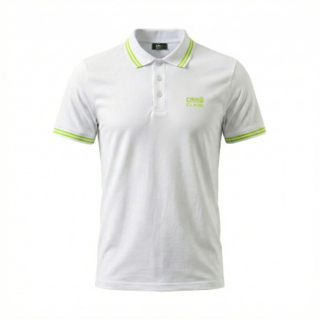 Tricouri polo - Tricou polo barbati Cavalli Class alb model CA-30269