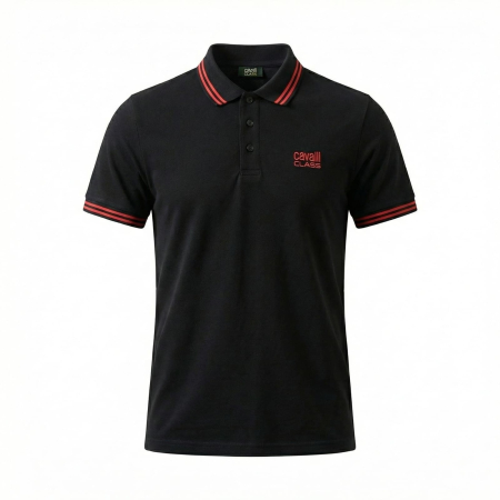 Tricouri polo - Tricou polo barbati Cavalli Class negru model CA-30274
