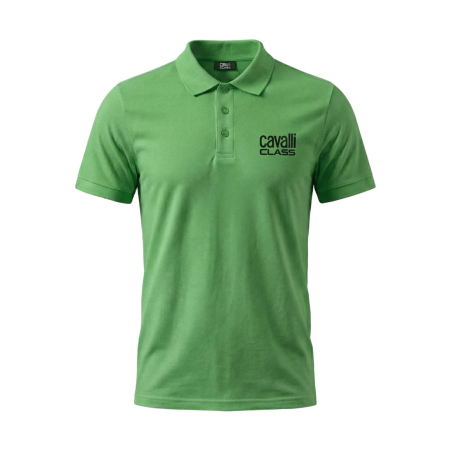 Tricouri polo - Tricou polo barbati Cavalli Class verde model CA-30275