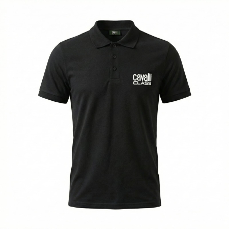 Tricouri polo - Tricou polo barbati Cavalli Class negru model CA-30280