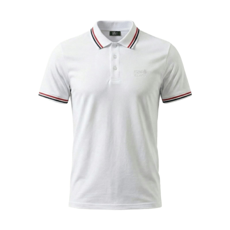 Tricouri polo - Tricou polo barbati Cavalli Class alb model CA-30282
