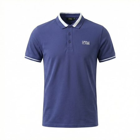 Tricouri polo - Tricou polo barbati Cavalli Class albastru model CA-36682