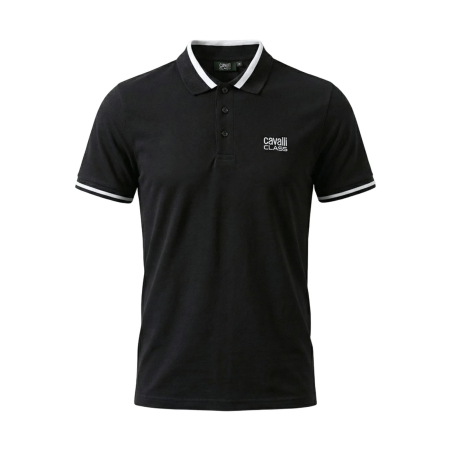 Tricouri polo - Tricou polo barbati Cavalli Class negru model CA-36693
