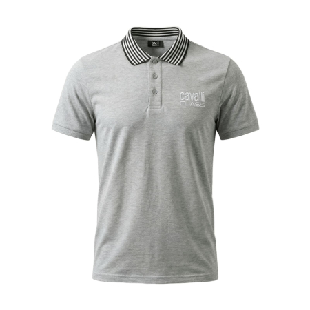 Tricouri polo - Tricou polo barbati Cavalli Class gri model CA-38693