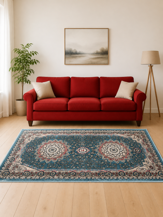 Covor Clasic, Queen 10220, Albastru, Diverse Dimensiuni , 1250 gr/mp [2]