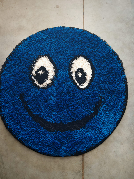Covor Fantasy Smile, Albastru, 67x67 cm, Rotund, 2550 gr/mp [4]