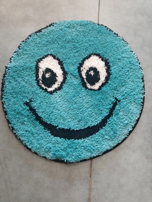 Covor Fantasy Smile, Turcoaz, 67x67 cm, Rotund, 2550 gr/mp [5]