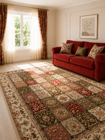 Set 4 Covoare Lotos 1518/110,  Bej: 2 buc. 80x150 cm, 1 buc. 150x230 cm, 1 buc. 200x300 cm. [3]