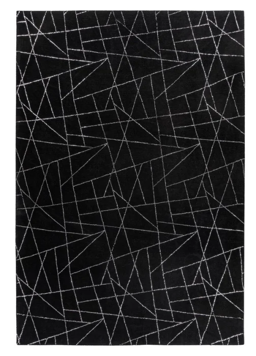 Covor Modern Negru Geometric, Model Bijou 125 [1]