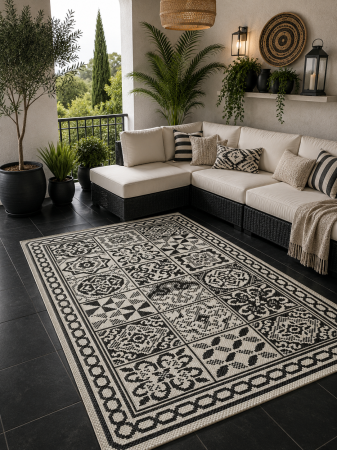 Covoare Exterior - Covor Antiderapant, Flex 19632-08, Gri, 75x200 cm, 1500 gr/mp