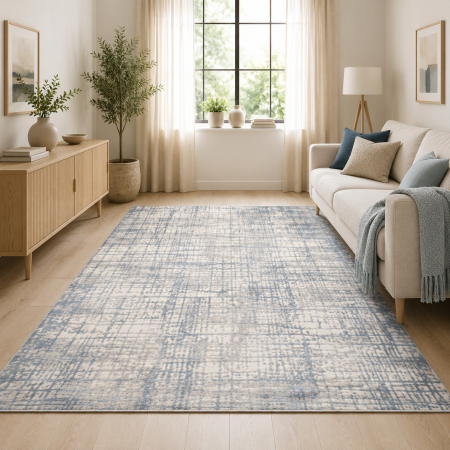 Calvin Klein - Covor Calvin Klein CK950, Albastru/ Gri, Diverse Dimensiuni