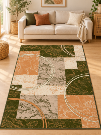 Covoare Clasice - Covor Clasic, Lotos 15001/310, Verde, Diverse Dimensiuni, 1800 gr/mp