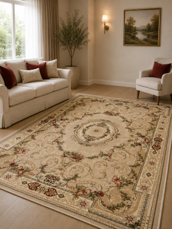 COVOARE - Covor Clasic, Lotos 15002, Bej, Diverse Dimensiuni, 1800 gr/mp