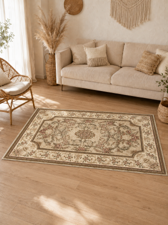 Covoare Clasice - Covor Clasic, Lotos 15091/110, Crem, Diverse Dimensiuni