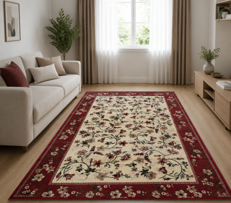 Covor Clasic, Lotos 15075/150,  Rosu, Diverse Dimensiuni