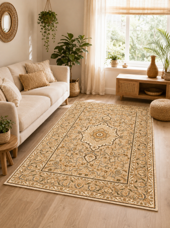 Covoare Clasice - Covor Clasic, Lotos  15090/110, Crem Floral