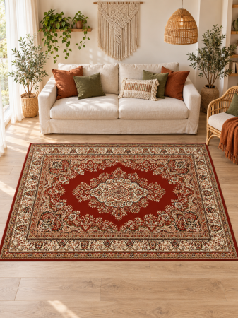 Covoare Clasice - Covor Clasic, Lotos 1524/210,Bordo, Diverse Dimensiuni, 1800 gr/mp