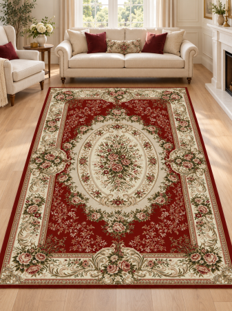 Covoare Clasice - Covor Clasic, Lotos 1529/210, Grena, Diverse Dimensiuni, 1800 gr/mp