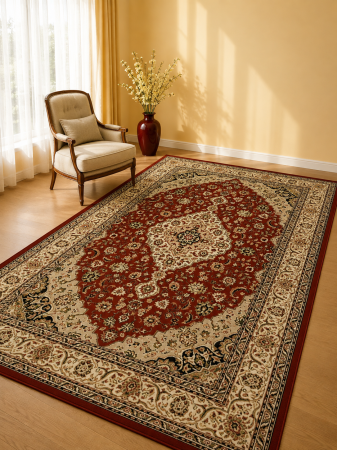 Covoare Clasice - Covor Clasic, Lotos 1540, Grena, Diverse Dimensiuni, 1800 gr/mp