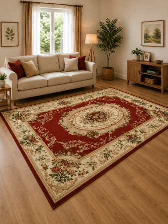 Covoare Clasice - Covor Clasic, Lotos 1557, Grena, Diverse Dimensiuni, 1800 gr/mp