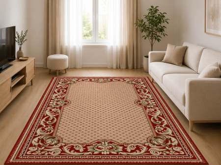 Covoare Dormitor - Covor Clasic, Lotos 1568, Rosu, 200x300 cm, 1800 gr/mp