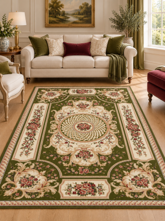 Covoare Living - Covor Clasic, Lotos 531/330, Verde, Diverse Dimensiuni