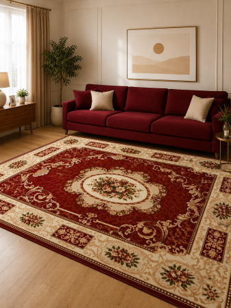 Covoare Clasice - Covor Clasic, Lotos 542, Rosu, Diverse Dimensiuni, 1800 gr/mp