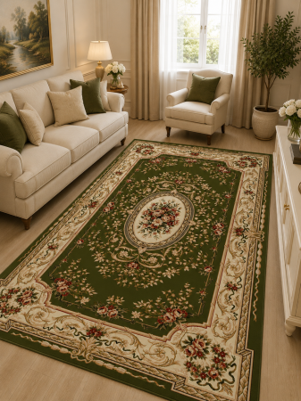 COVOARE - Covor Clasic, Lotos 568, Verde, Diverse Dimensiuni, 1800 gr/mp