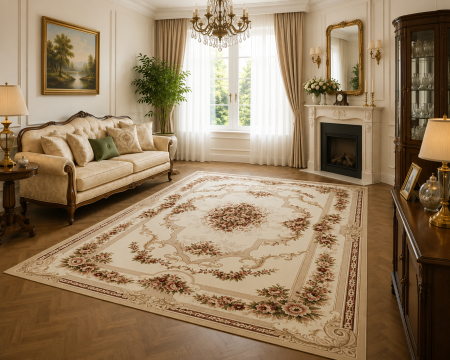 COVOARE - Covor Clasic, Lotos 574, Crem, Diverse Dimensiuni