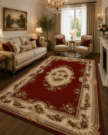 COVOARE - Covor Clasic, Lotos 575, Grena, Diverse Dimensiuni, 1800 gr/mp