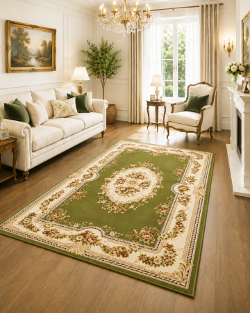 Covor Clasic, Lotos 575, Verde, Diverse Dimensiuni, 1800 gr/mp [7]