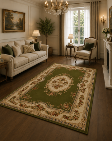COVOARE - Covor Clasic, Lotos 575, Verde, Diverse Dimensiuni, 1800 gr/mp