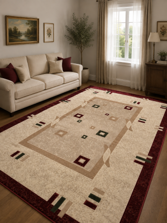 COVOARE - Covor Clasic, Lotos 579, Grena, Diverse Dimensiuni, 1800 gr/mp