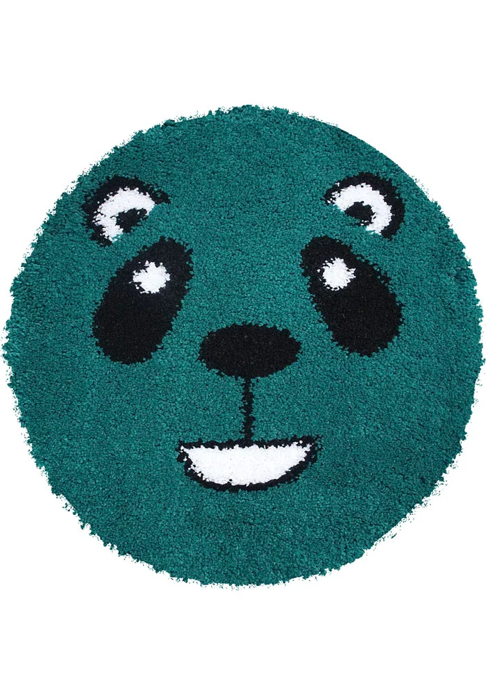 Covor Fantasy Panda,Verde, 67x67 cm, Rotund, 2550 gr/mp [1]