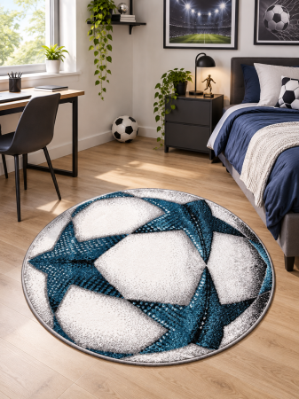 Covoare Copii - Covor Kolibri, Model Minge Fotbal 11199/190,Dimensiune  67x67 cm, 2300 gr/mp