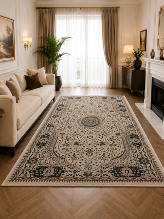 Covoare Clasice - Covor Model Vetro 5504 , Bej , Diverse Dimensiuni