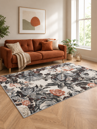Covoare Moderne si Geometrice - Covor Modern, Anny 33011, Model Floral, Diverse Dimensiuni