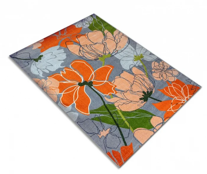 Covor Modern, Kolibri Portocaliu Floral ,11548/963, Diverse Dimensiuni, 2200 gr/mp [2]