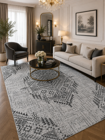 COVOARE - Covor Modern, Lily 30109, Gri, Diverse Dimensiuni
