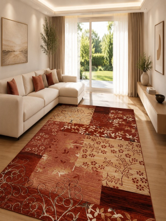 COVOARE - Covor Modern, Lotos 1521, Grena, Diverse Dimensiuni, 1800 gr/mp