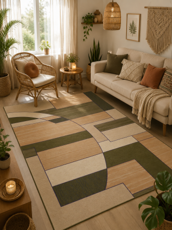 COVOARE - Covor Modern, Lotos 538-836, Verde, Diverse Dimensiuni, 1800 gr/mp