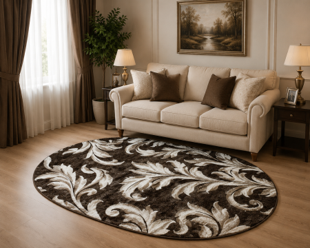 Covor Modern, Luna 1833, Maro, Oval, Diverse Dimensiuni, 1300 gr/mp