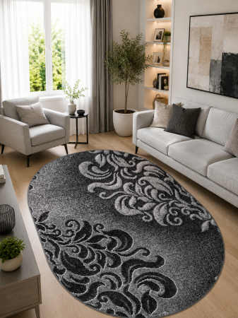 COVOARE - Covor Modern, Mira 24031, Gri, Oval, Diverse Dimensiuni