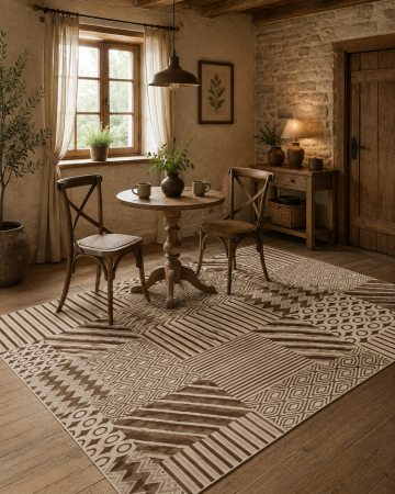 Covoare Exterior - Covor Modern, Natura 19210, Maro, 1500 gr/mp, Diverse Dimensiuni